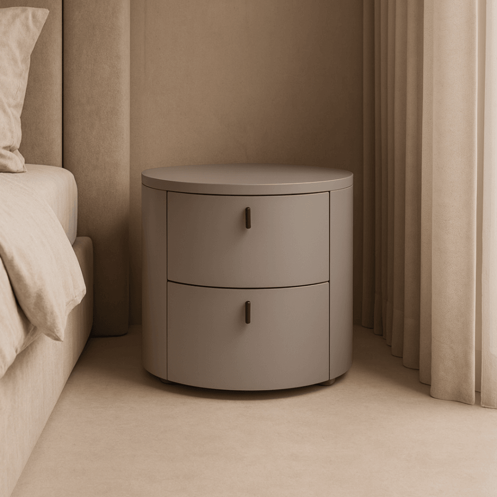 Sims Matte Grey Bedside Table by Tommy Franks