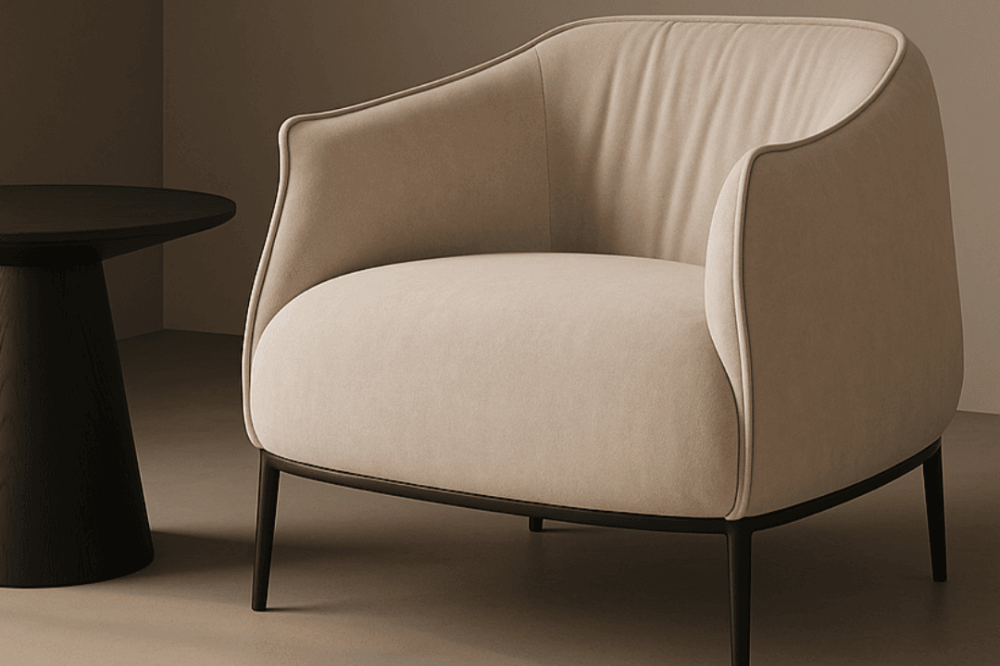Tyrone Beige Lounge Chair by Tommy Franks