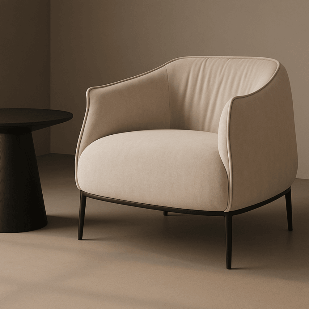Tyrone Beige Lounge Chair by Tommy Franks