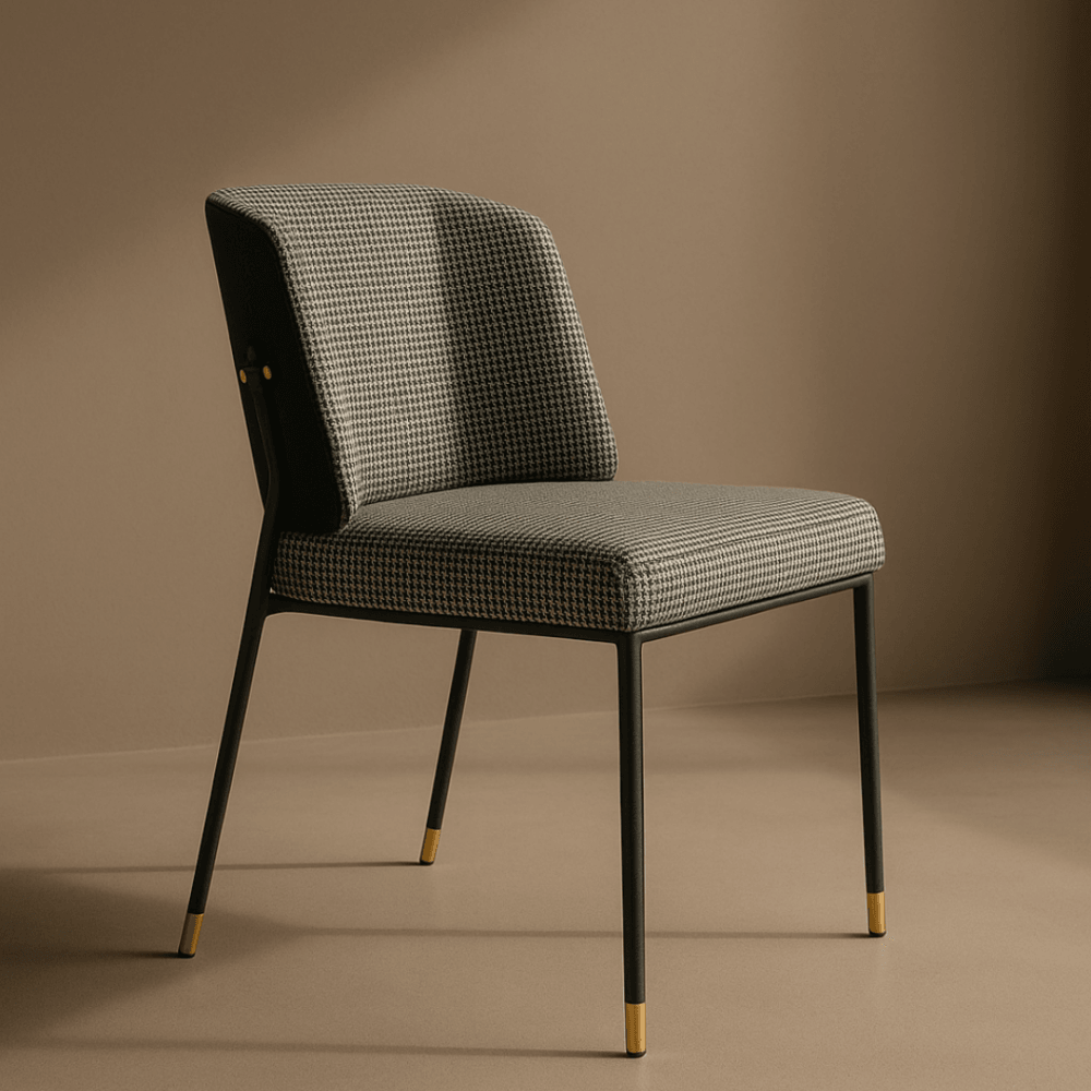 Victor Dining Chair Houndstooth Set of 2 by Tommy Franks