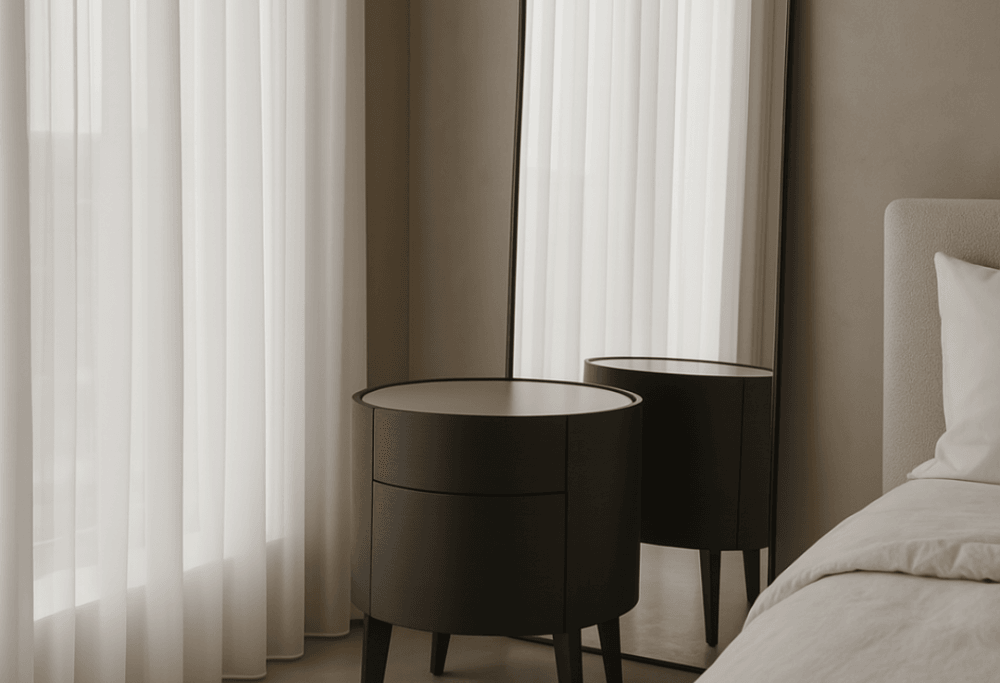 Weston Black Bedside Table by Tommy Franks