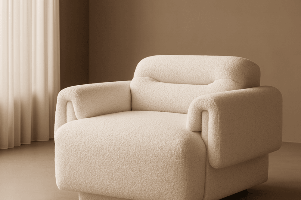 Frankie Polar Bouclé 1-Seater Sofa by Tommy Franks