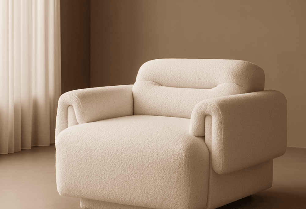Frankie Polar Bouclé 1-Seater Sofa by Tommy Franks