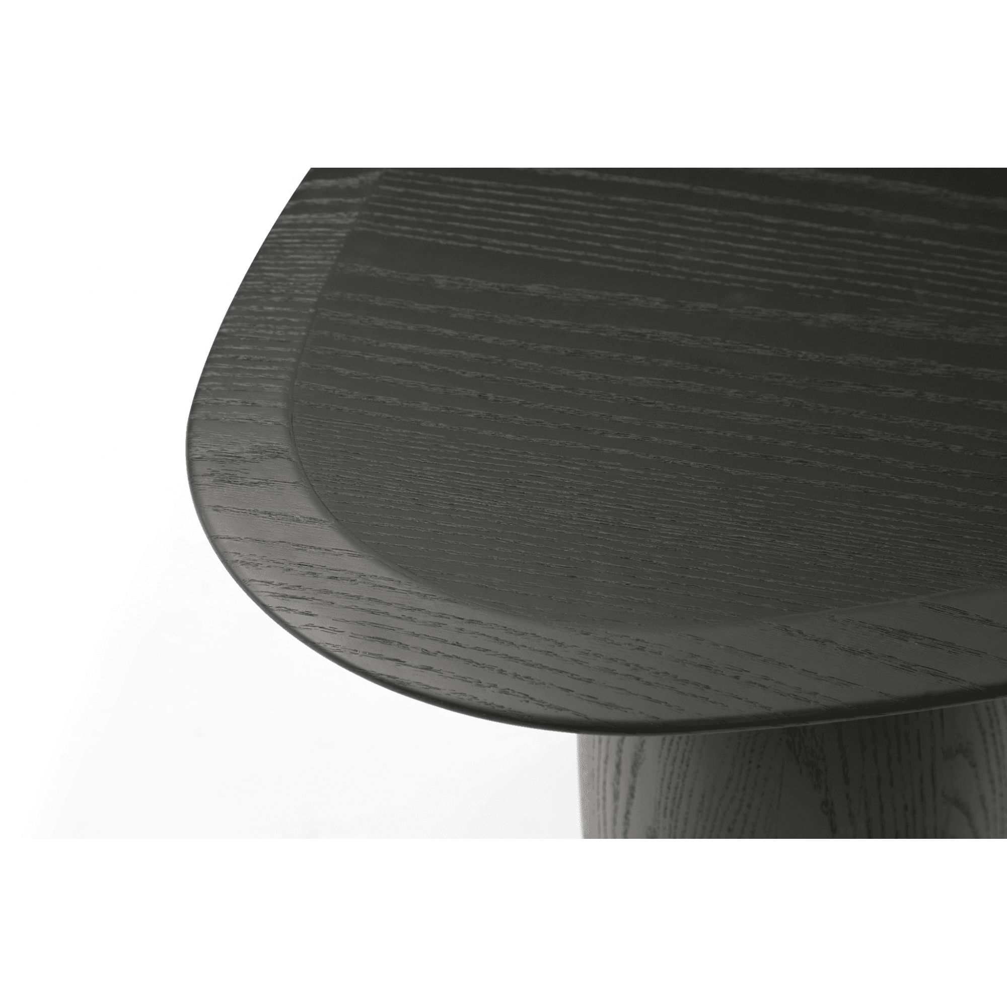 Basilca Matte Black Wood Side Table by Tommy Franks