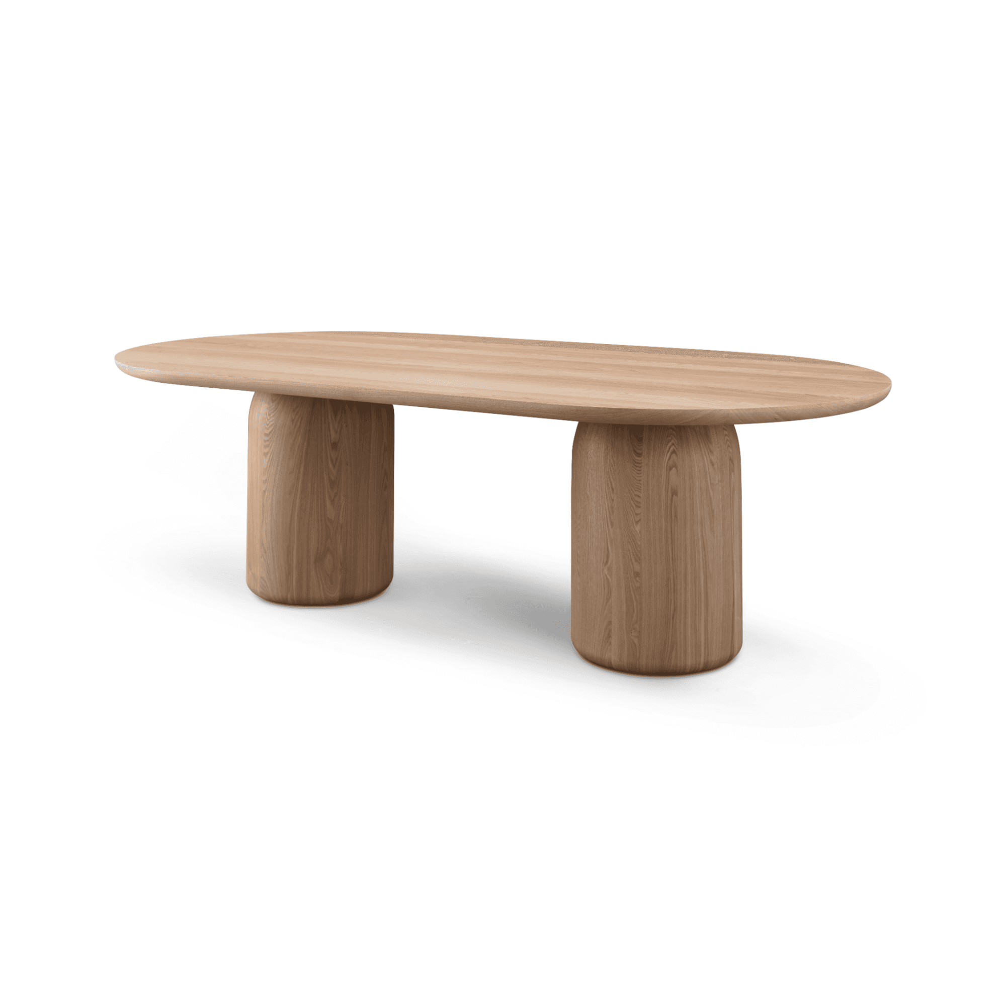 Basilca Ash Oak Wood 240cm Dining Table by Tommy Franks