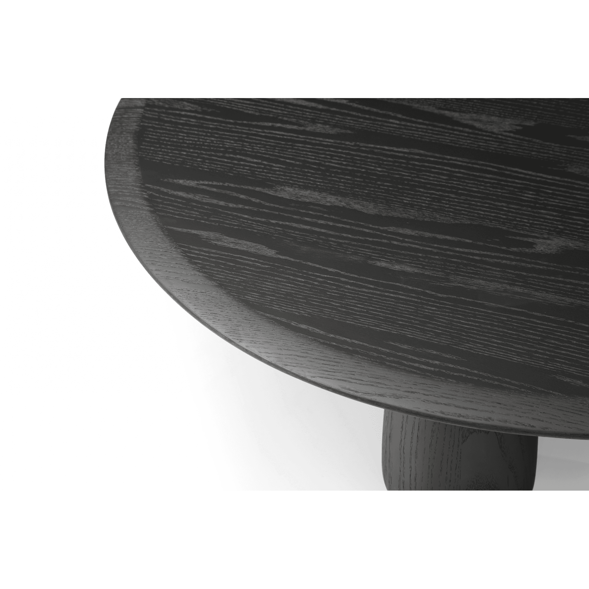 Basilca Matte Black Wood Coffee Table by Tommy Franks