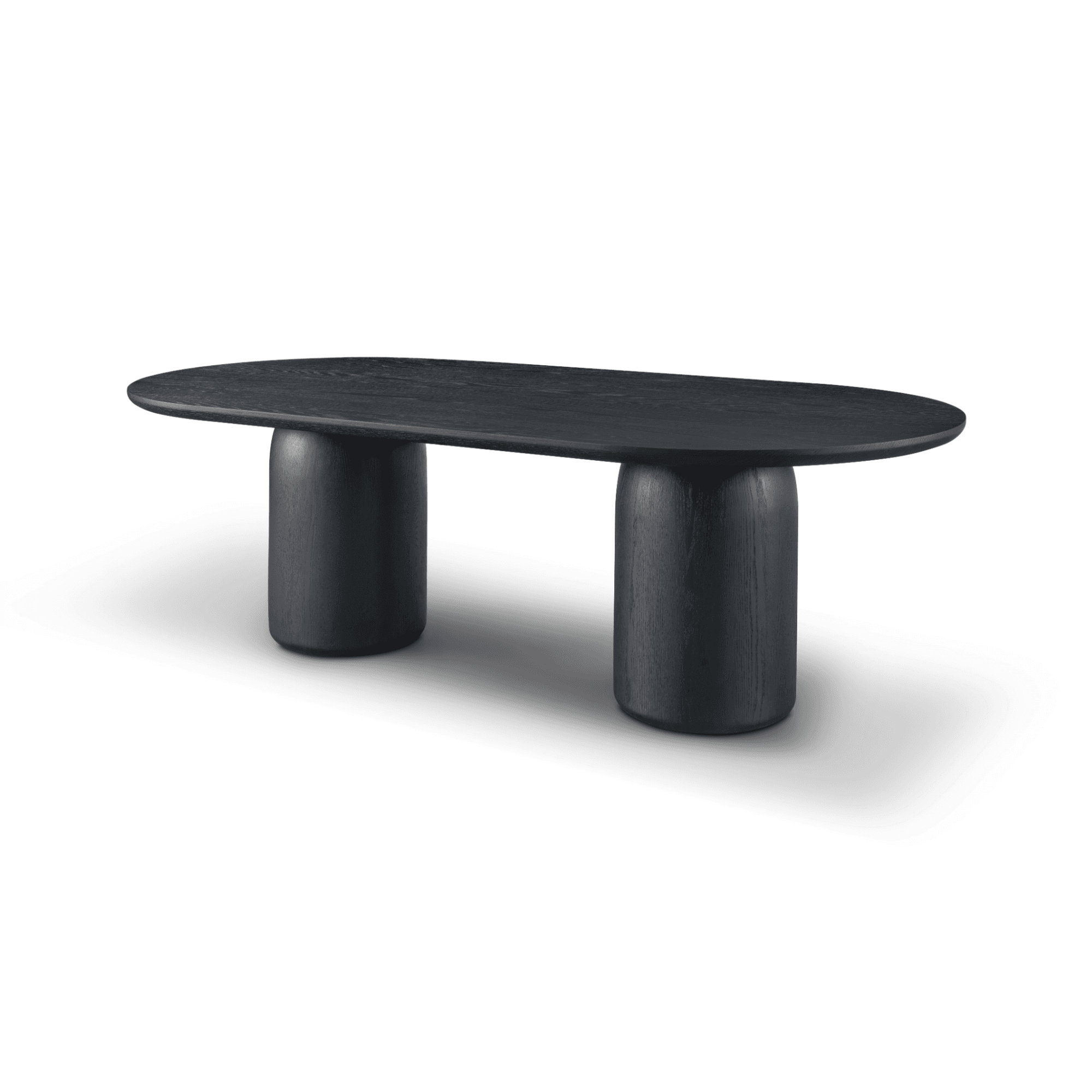 Basilca Matte Black 240cm Wood Dining Table by Tommy Franks