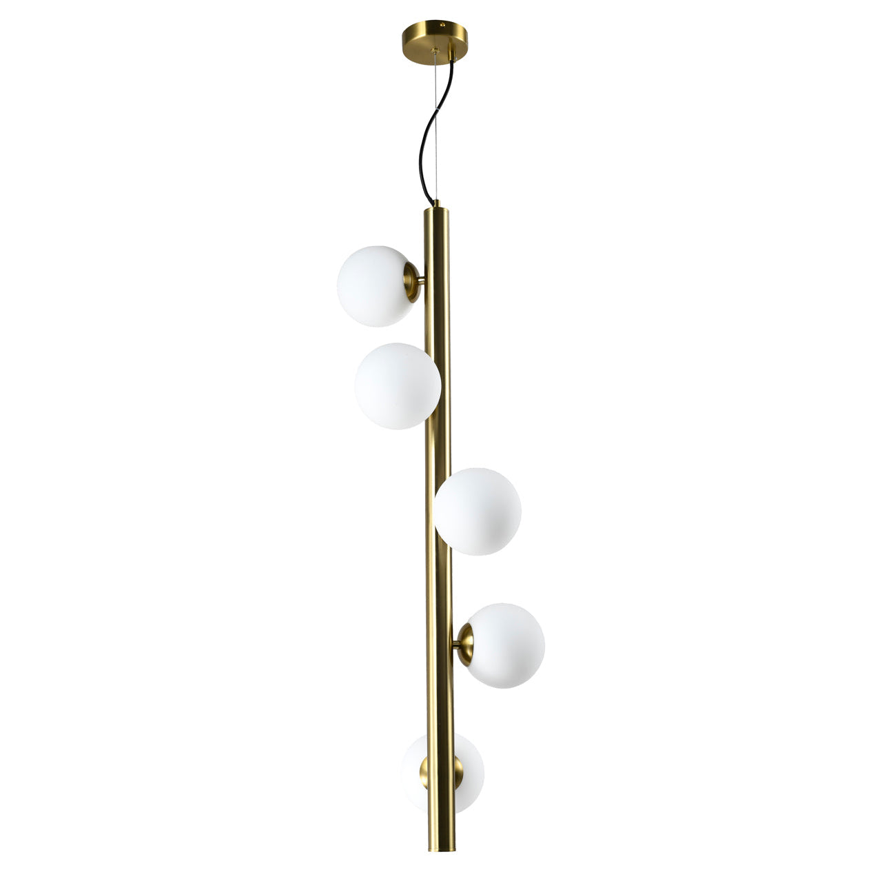 Elorie Antique Brass & Opal Globes Pendant Light by Richmond Interiors
