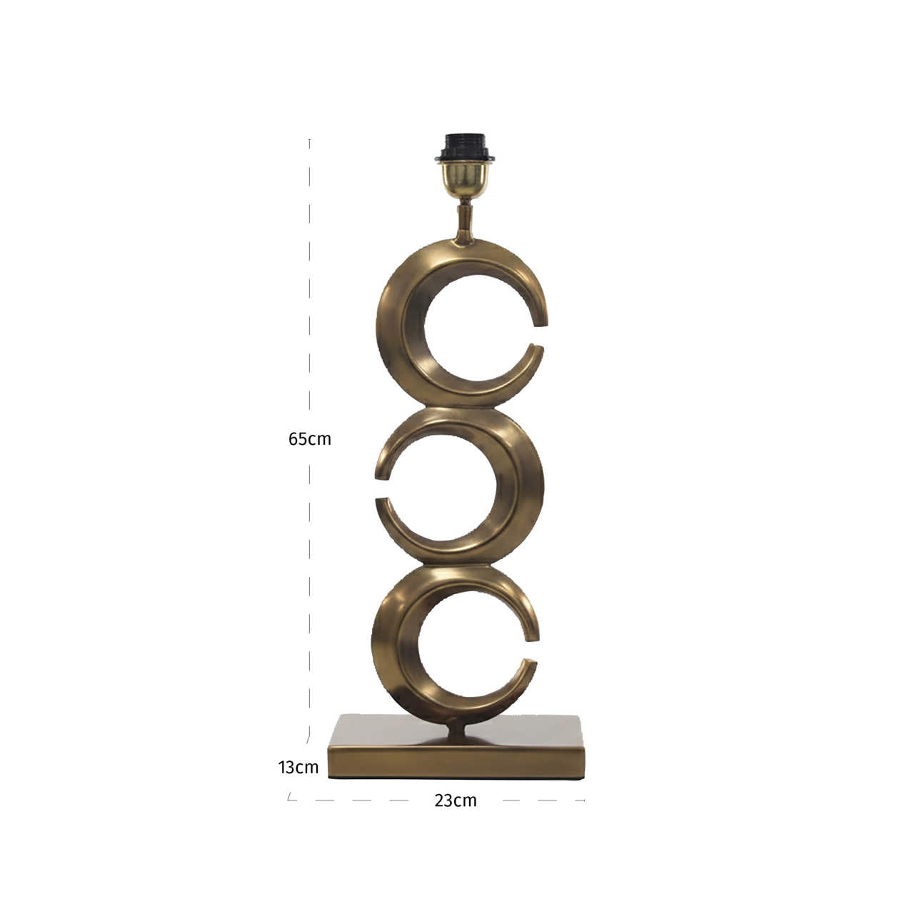 Amina Antique Brass Table Lamp (Base Only) by Richmond Interiors
