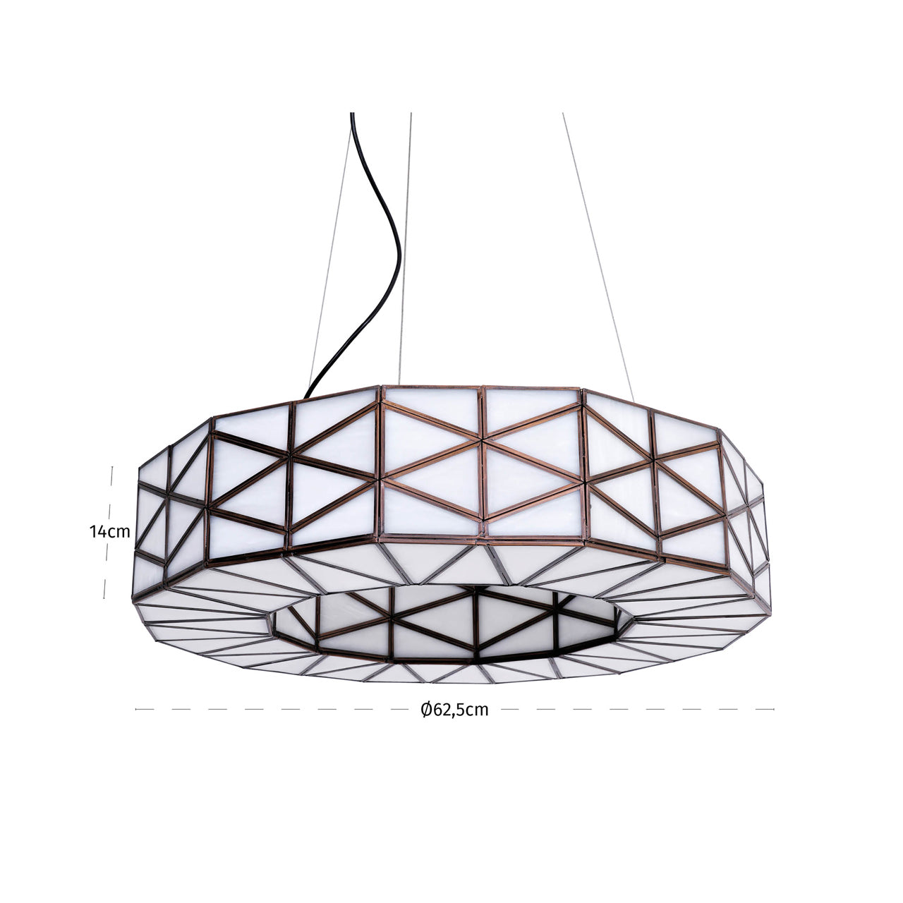 Solaria Copper Art Deco Chandelier by Richmond Interiors