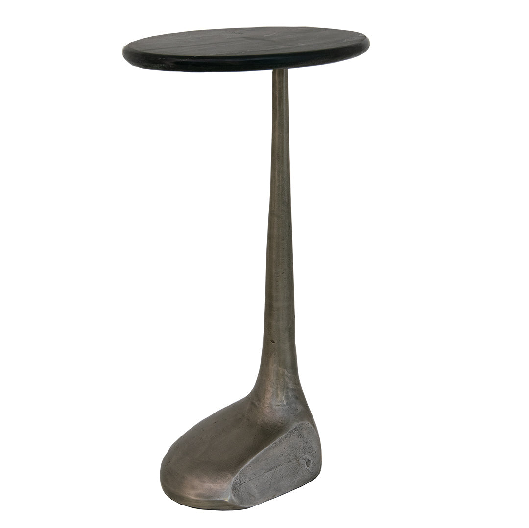 Elwood Nickel & Marble Side Table by RV Astley
