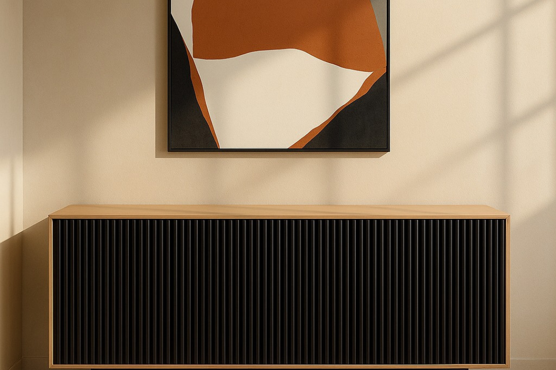 Costine Black Ash & Oak Wood Sideboard by Tommy Franks