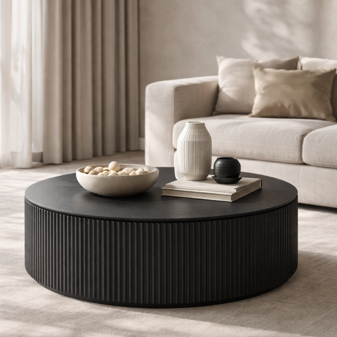 Costine Black Coffee Table by Tommy Franks