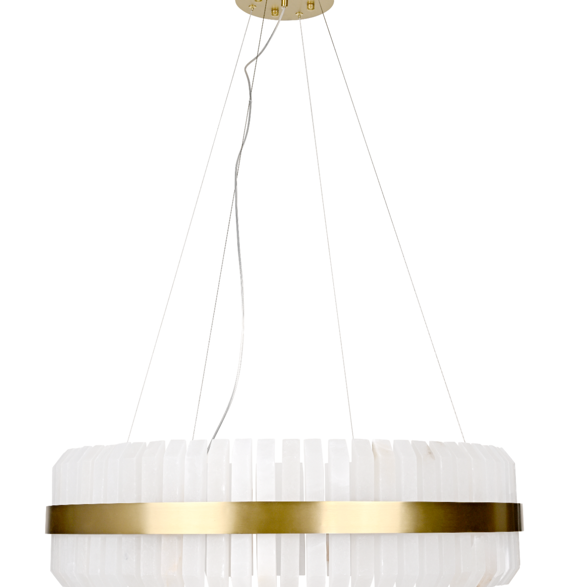 Salerno Gold & Alabaster Pendant 80cm by Luxe Collection