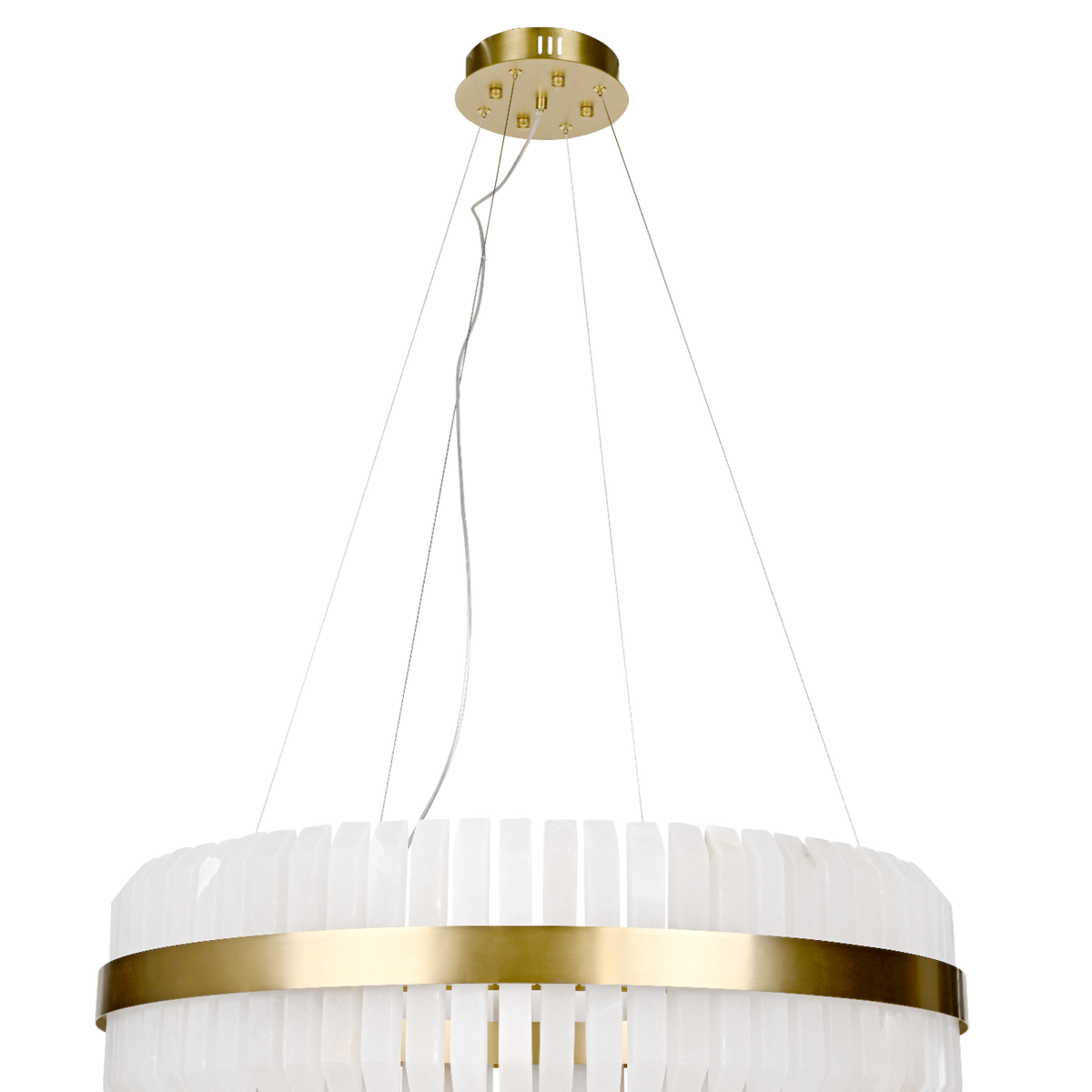 Salerno Gold & Alabaster Pendant 65cm by Luxe Collection