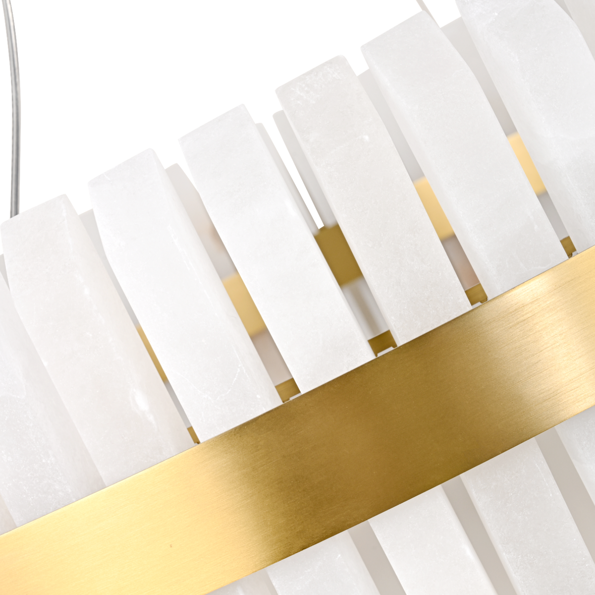 Salerno Gold & Alabaster Pendant 80cm by Luxe Collection