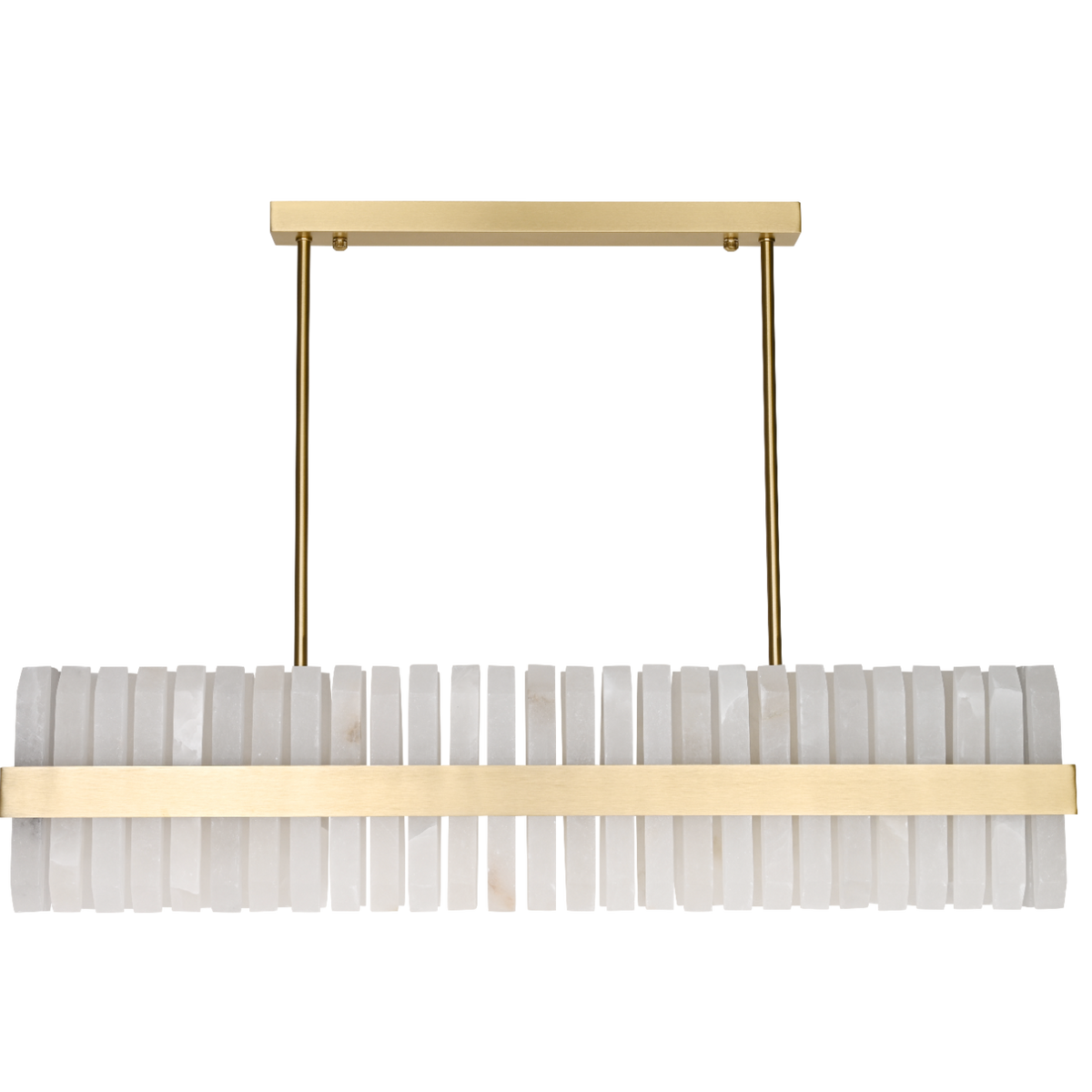 Salerno Gold & Alabaster Linear Dining Pendant 95cm by Luxe Collection
