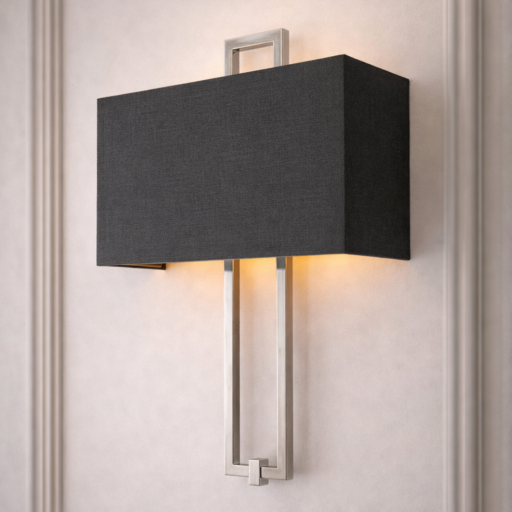 Danby Nickel & Charcoal Shade Wall Light by RV Astley