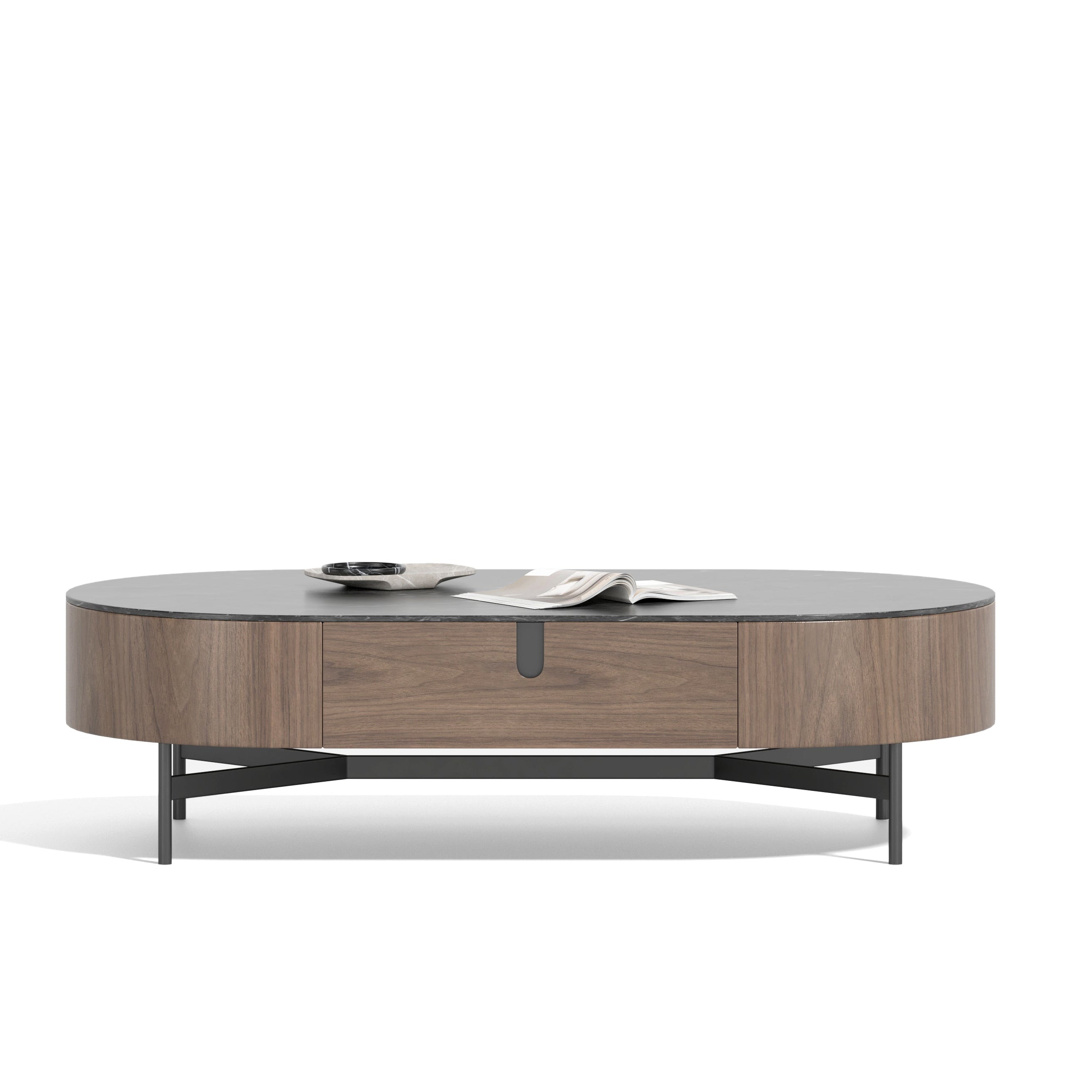 Darcy Walnut & Grey Coffee Table by Tommy Franks