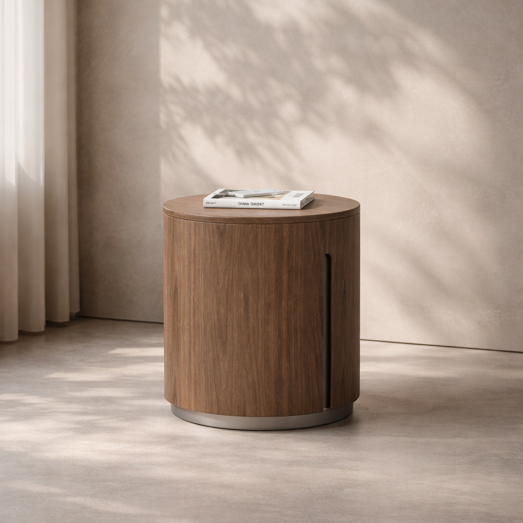 Darcy Walnut Side Table by Tommy Franks