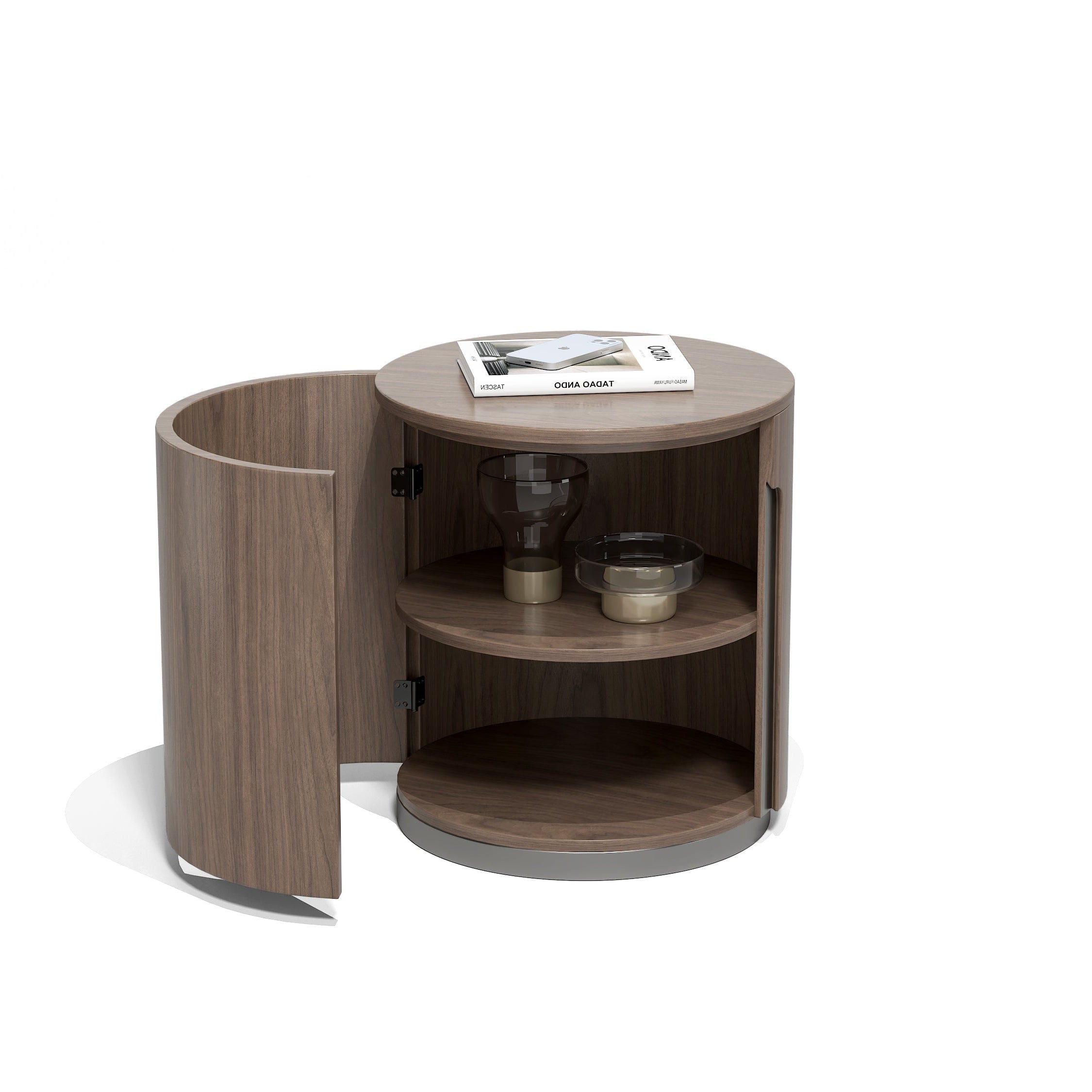 Darcy Walnut Side Table by Tommy Franks