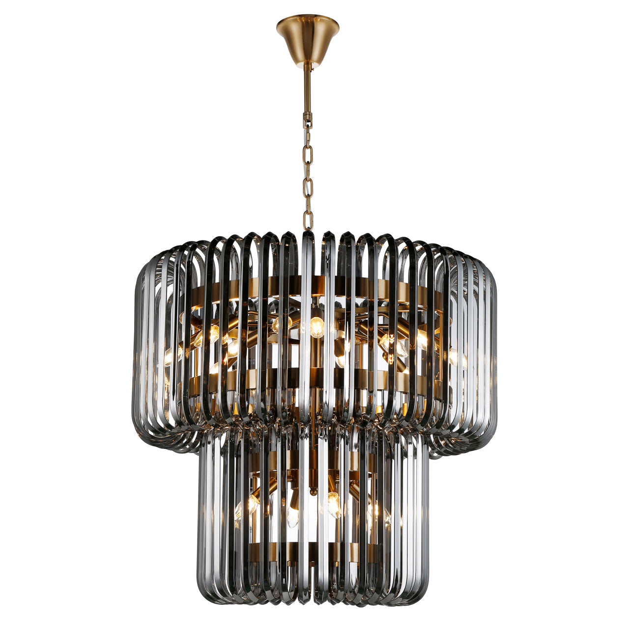 Bryon Smoke Glass Chandelier by Richmond Interiors