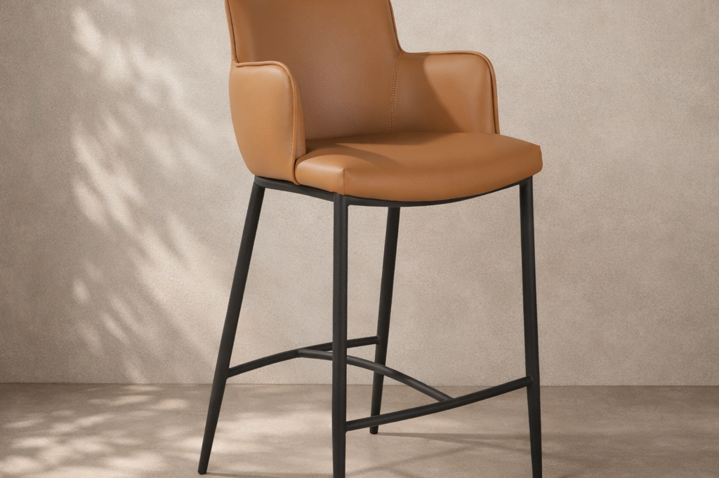 Kim Tan Counter Stool by Tommy Franks