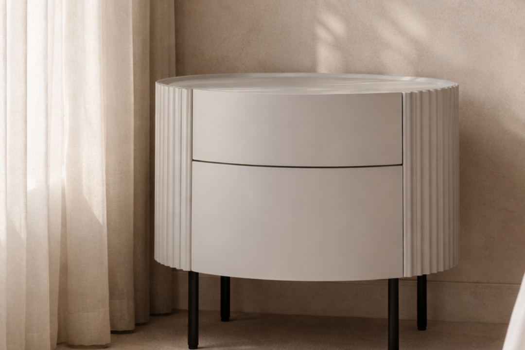 Lantine Light Grey Bedside Table by Tommy Franks