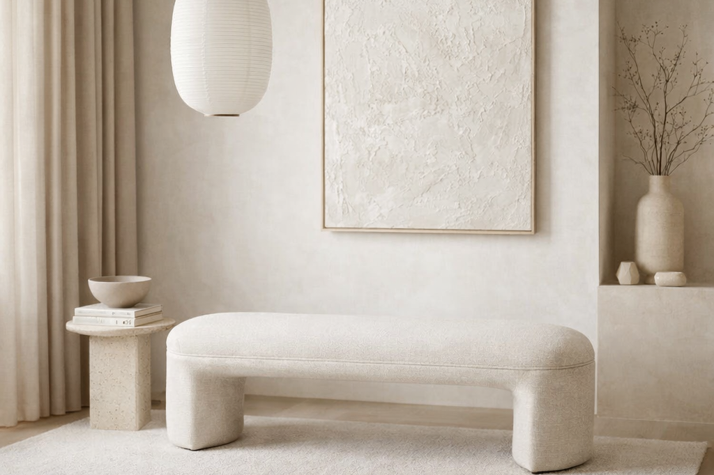 Roxton Dove Bench Seat by Tommy Franks