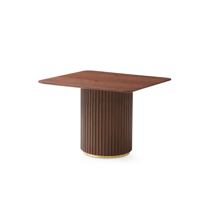 Lantine Walnut & Brass Side Table by Tommy Franks