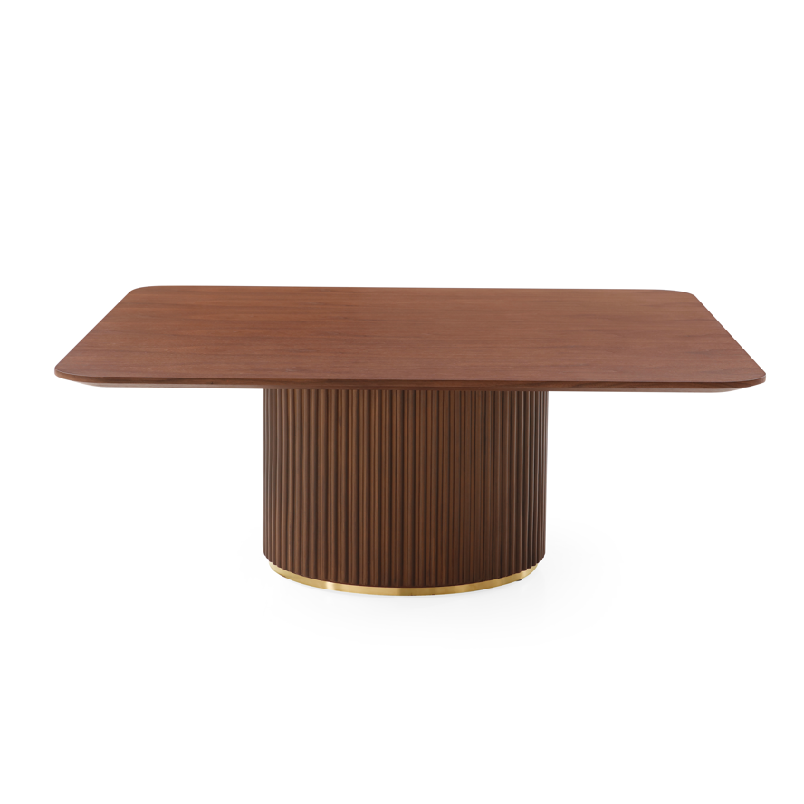 Lantine Walnut & Brass Coffee Table by Tommy Franks