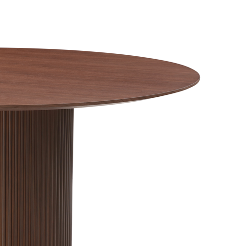 Lantine 150cm Walnut Round Dining Table by Tommy Franks