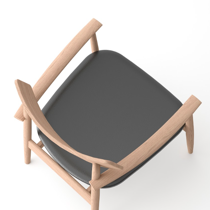 Mono Solid Oak & Black Lounge Chair by Tommy Franks