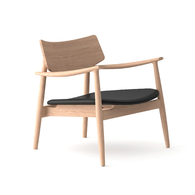 Mono Solid Oak & Black Lounge Chair by Tommy Franks