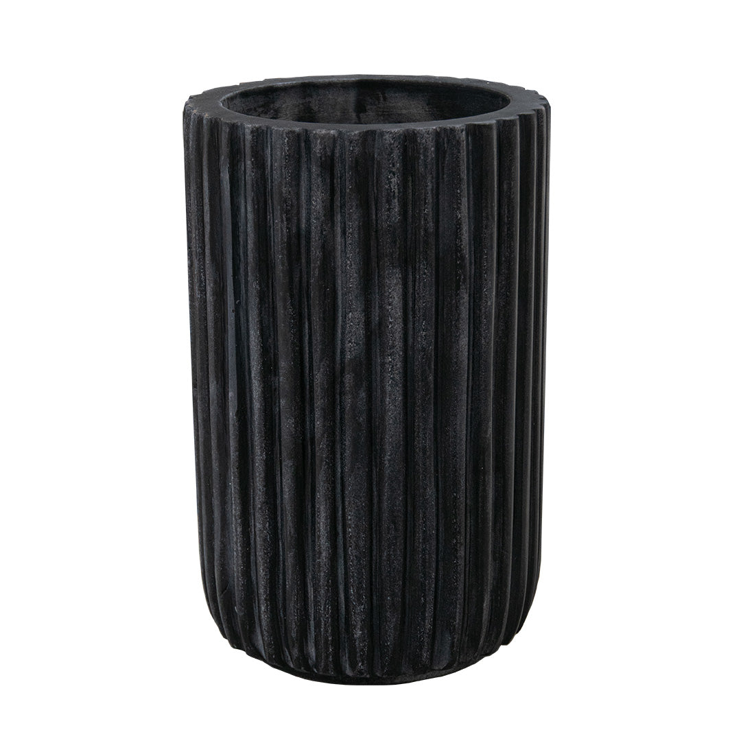 Sol Black Marble Vase by RV Astley
