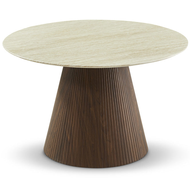 Milan Walnut Wood & Marble Dining Table Berkeley Designs