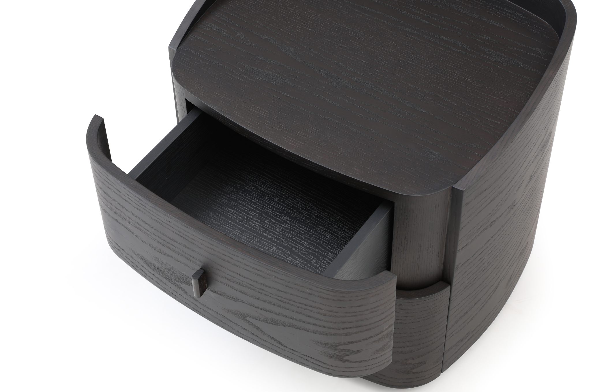 Vertu Smoke Oak Bedside Table by Tommy Franks
