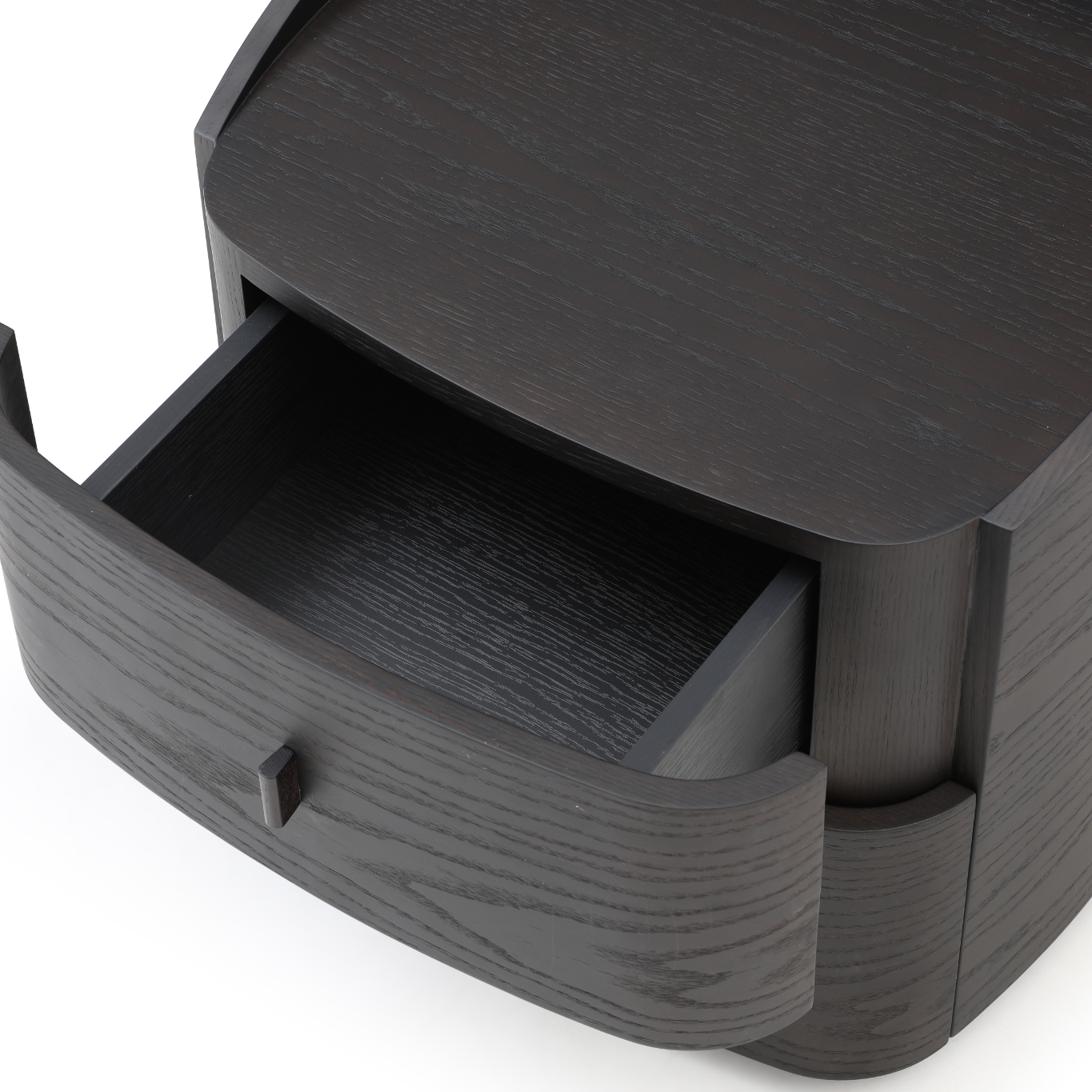 Vertu Smoke Oak Bedside Table by Tommy Franks