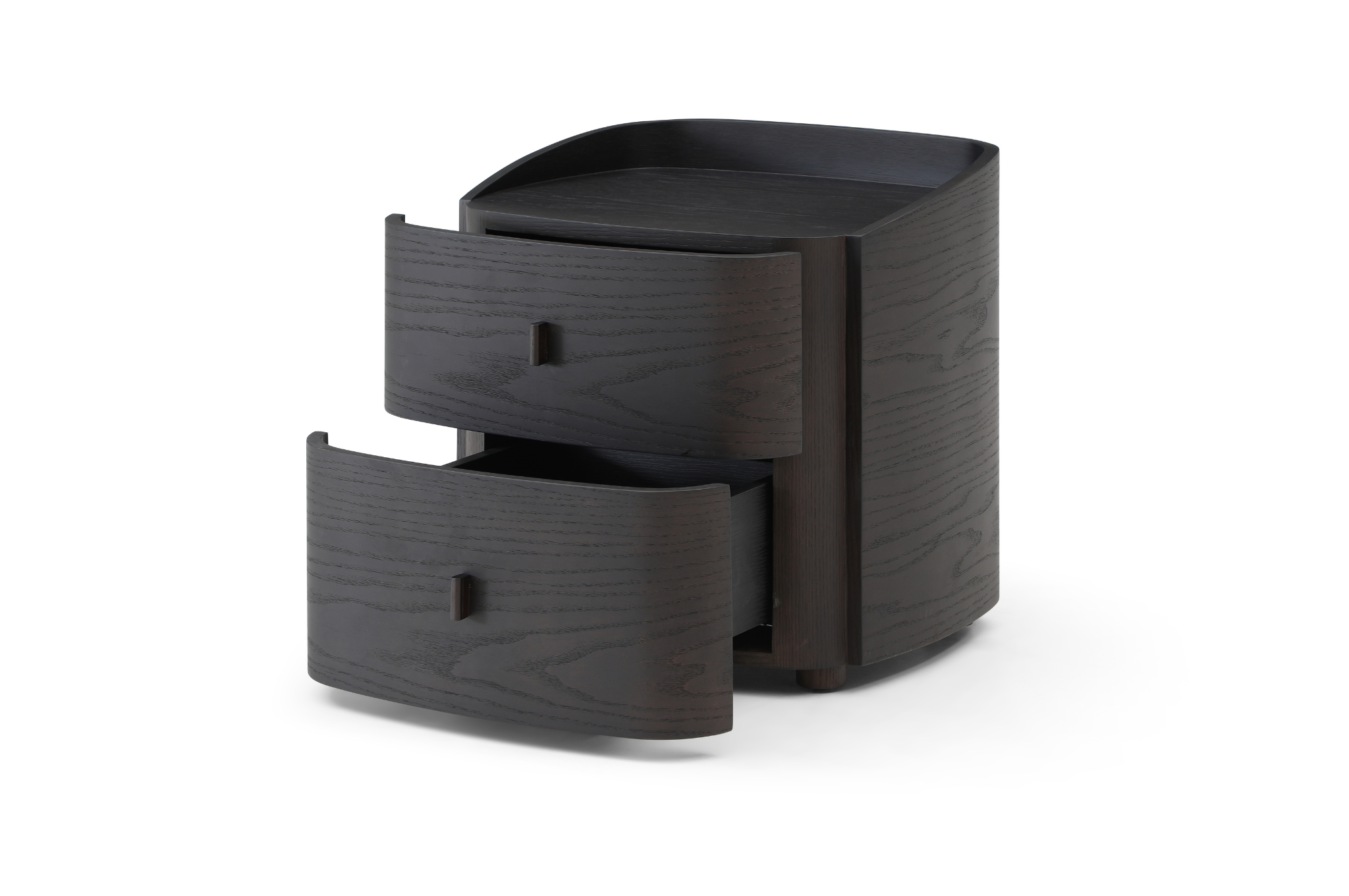 Vertu Smoke Oak Bedside Table by Tommy Franks