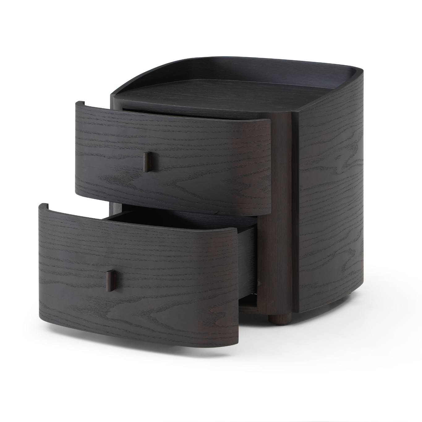 Vertu Smoke Oak Bedside Table by Tommy Franks