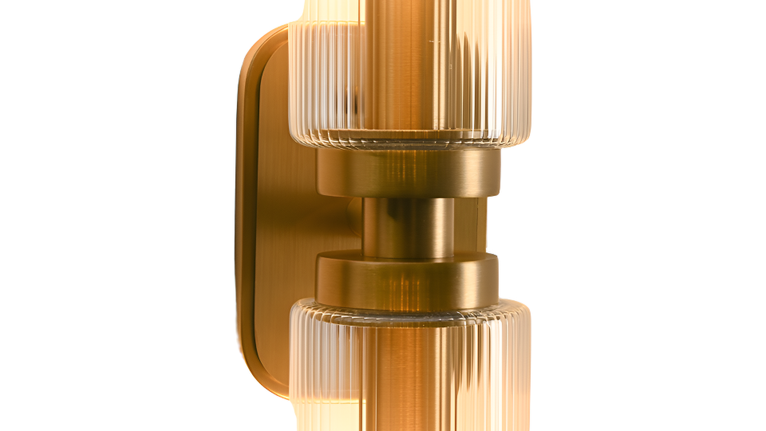 Revere Wall Light in Gold with Clear Glass Light Shade by Luxe Collection