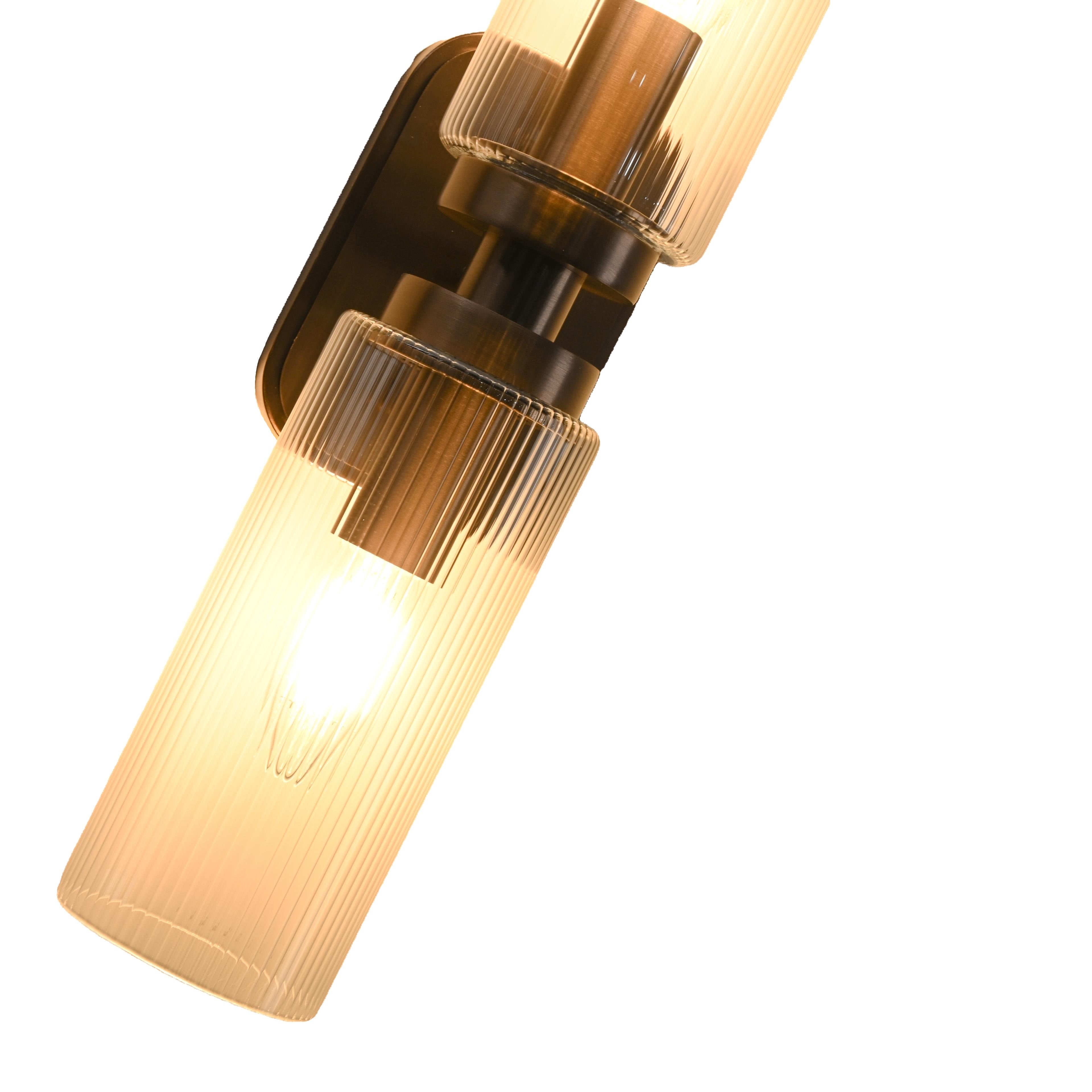 Revere Bronze & Clear Glass Wall Light by Luxe Collection