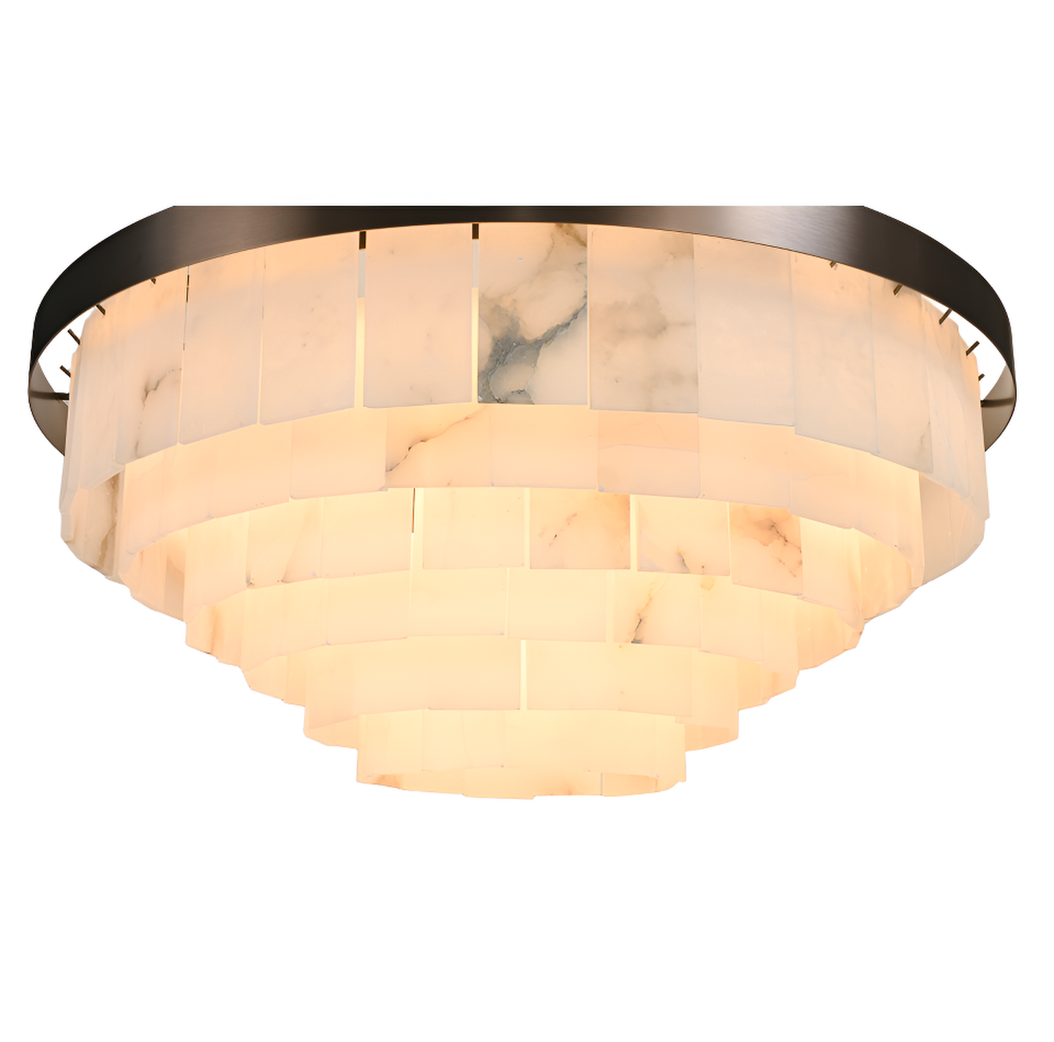 Mayfair Bronze & Alabaster Pendant 80cm by Luxe Collection