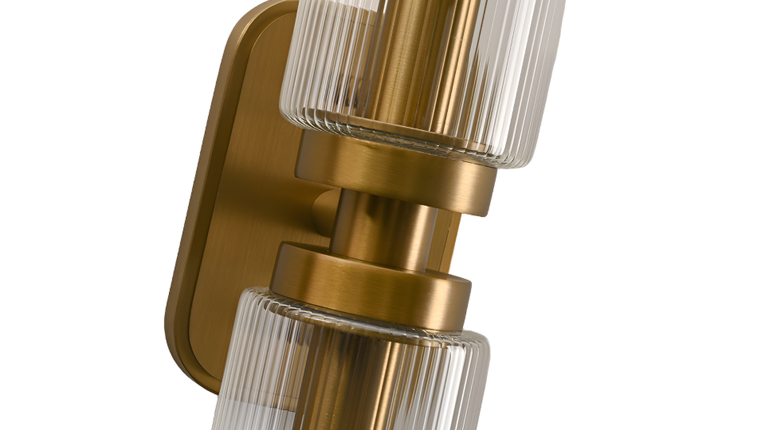 Revere Wall Light in Gold with Clear Glass Light Shade by Luxe Collection