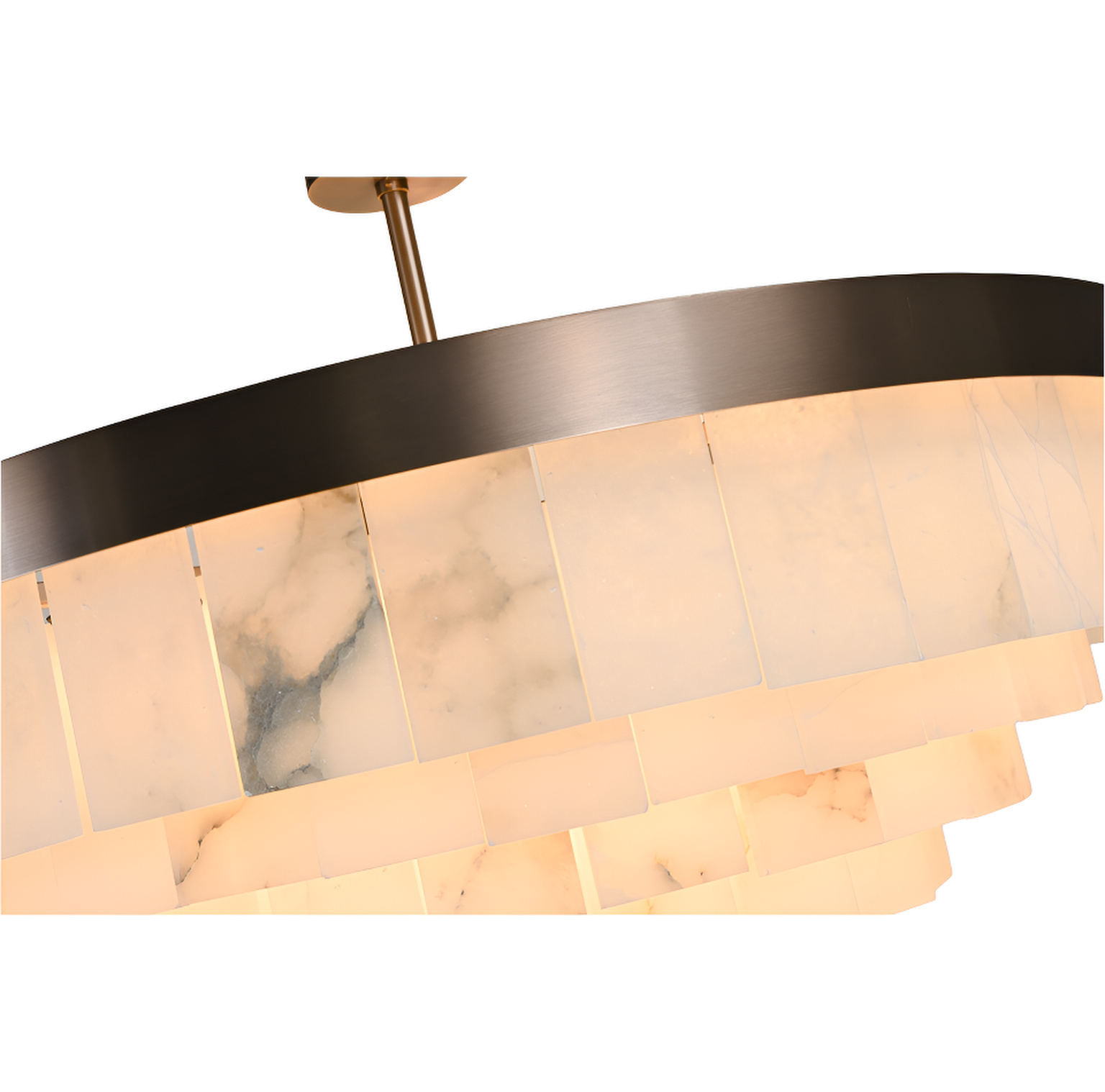 Mayfair Bronze & Alabaster Pendant 80cm by Luxe Collection