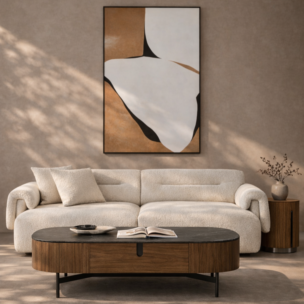Darcy Walnut Side Table by Tommy Franks