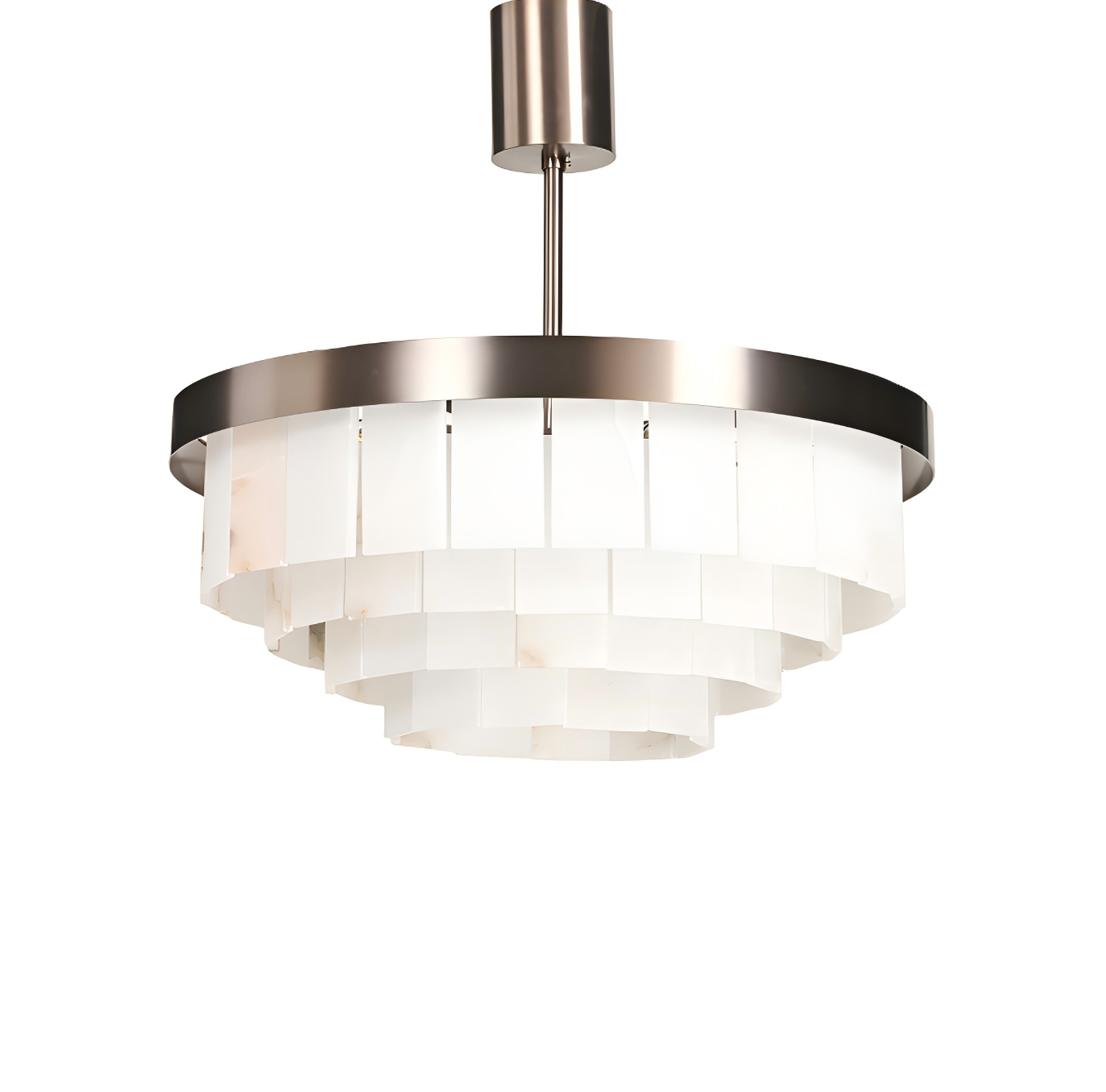 Mayfair Bronze & Alabaster Pendant 60cm by Luxe Collection