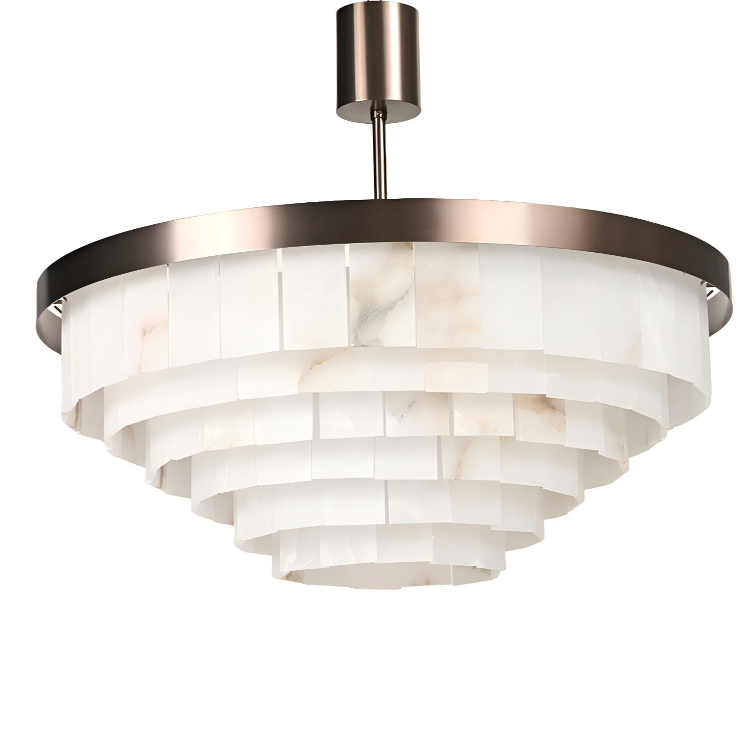 Mayfair Bronze & Alabaster Pendant 80cm by Luxe Collection