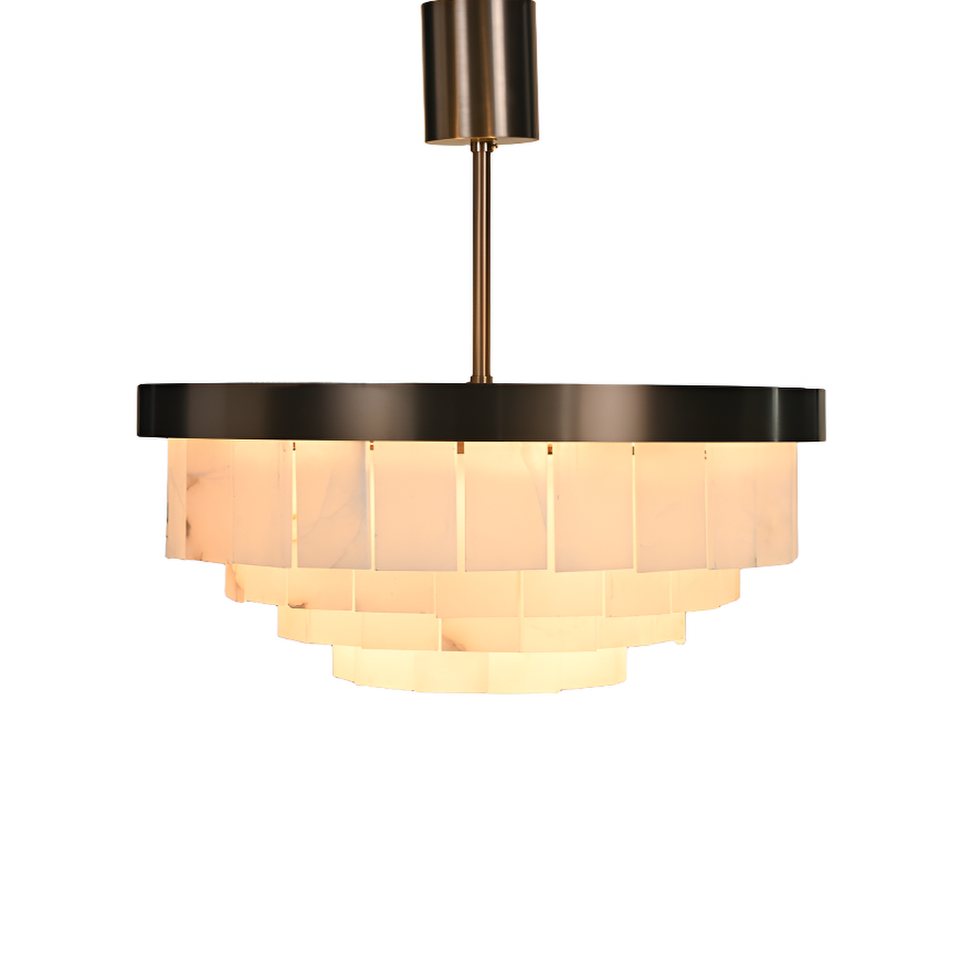 Mayfair Bronze & Alabaster Pendant 60cm by Luxe Collection