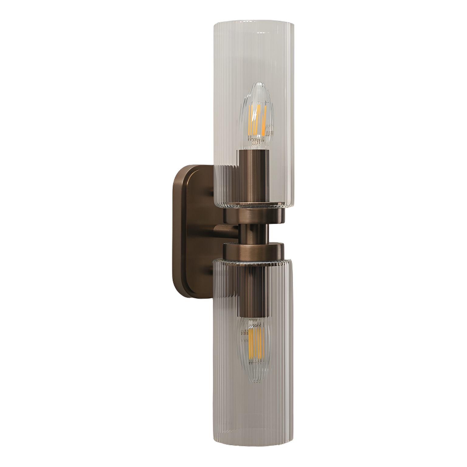 Revere Bronze & Clear Glass Wall Light by Luxe Collection